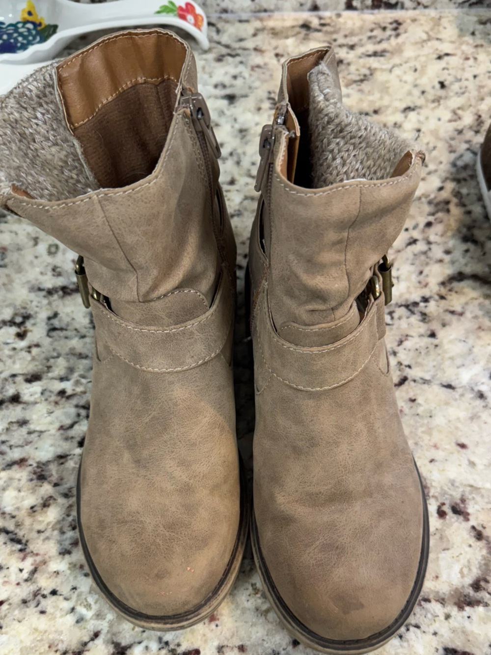 Jellypop Kids Tan Faux Suede Ankle Boots